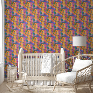 Naive Painted Foliar Summer Wallpaper
