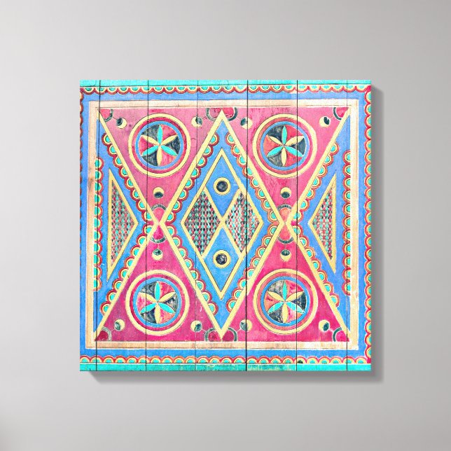 Najd Triangle Tribal Wooden door Canvas Print (Front)