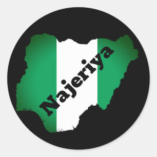 Najeriya (Hausa) Classic Round Sticker