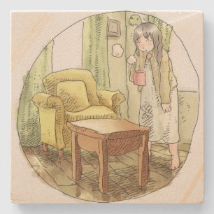Najirou Sayaka Stone Coaster