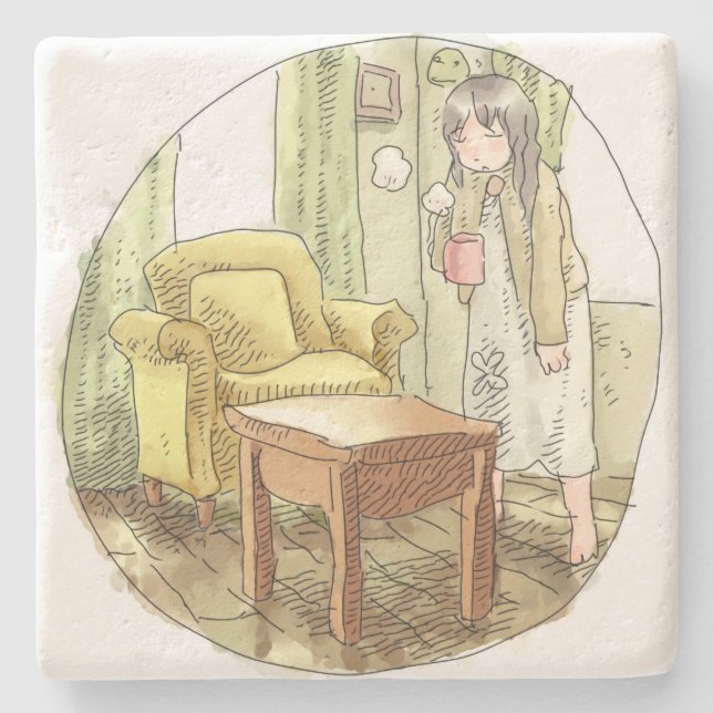 Najirou Sayaka Stone Coaster (Front)