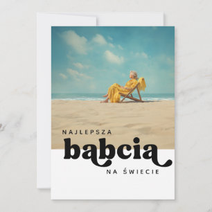 Najlepsza Babcia Na Świecie Custom Photo Card