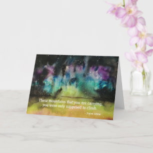 Najwa Zebian Carrying Mountains Quote Blank Card