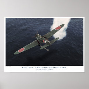 Nakajima B5N1 "Kate" torpedo bomber Poster