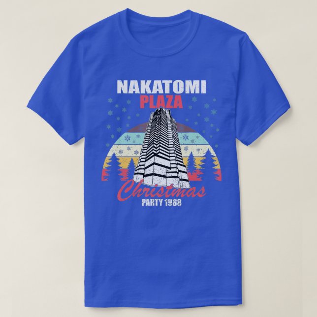 Nakatomi Plaza Christmas Party 1988 Funny Xmas Vin T-Shirt (Design Front)