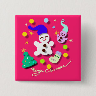 Nakayoshi Christmas 15 Cm Square Badge