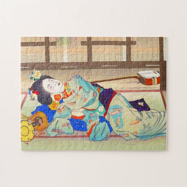 Nakazawa Hiromitsu Inn at Gion maiko geisha art Jigsaw Puzzle (Horizontal)