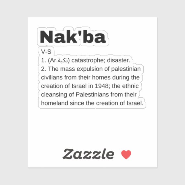 Nakba Meaning design Nakba  Definition text (Sheet)