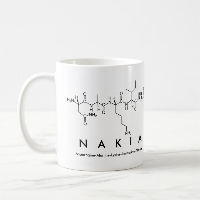 Nakia peptide name mug (Left)