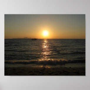 Naklua Beach Sunset ... Chonburi, Thailand Poster
