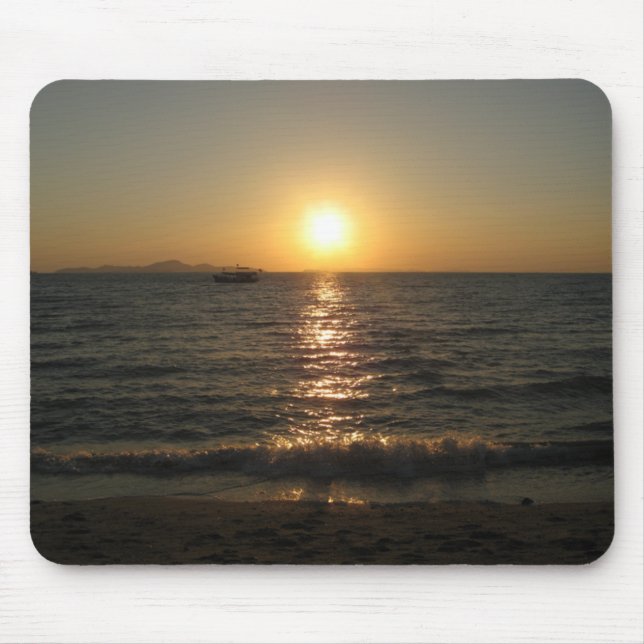 Naklua Beach Sunset .. Pattaya, Chonburi, Thailand Mouse Mat (Front)