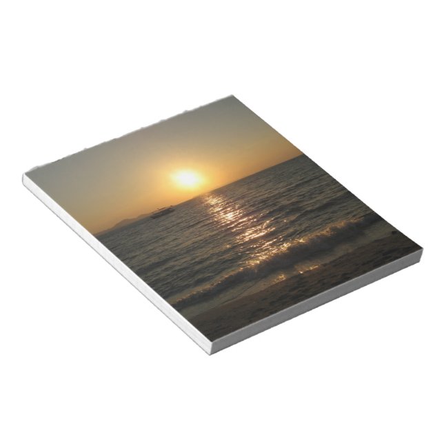 Naklua Beach Sunset .. Pattaya, Chonburi, Thailand Notepad (Angled)