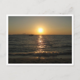 Naklua Beach Sunset .. Pattaya, Chonburi, Thailand Postcard