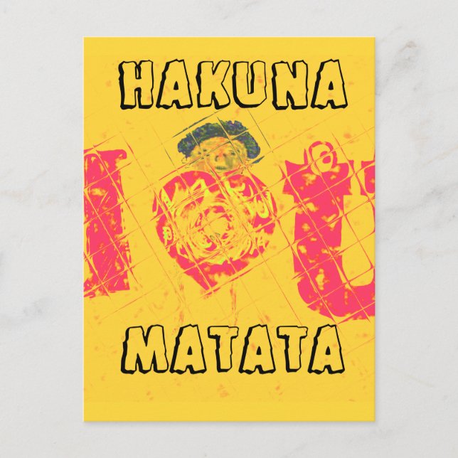 Nakupenda - I Love U Swahili Word Text Meaning Art Postcard (Front)