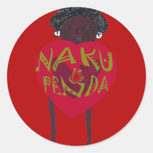  Nakupenda Sana Art Print  Swahili Design Classic Round Sticker