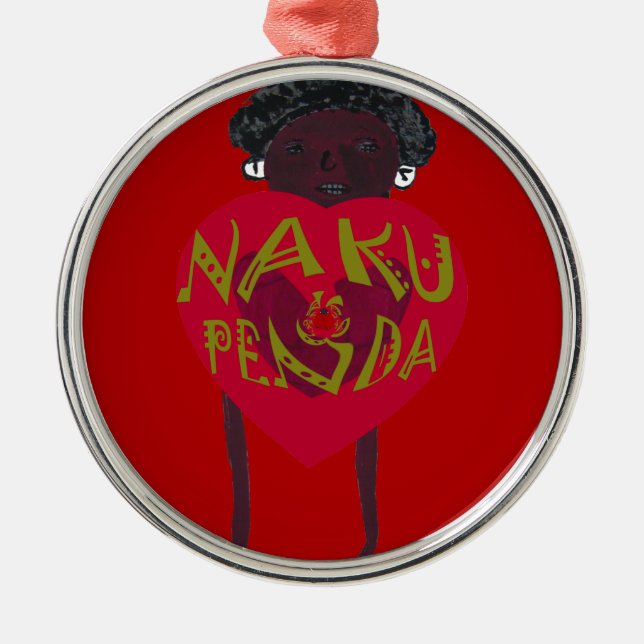  Nakupenda Sana Art Print  Swahili Design Metal Tree Decoration (Front)