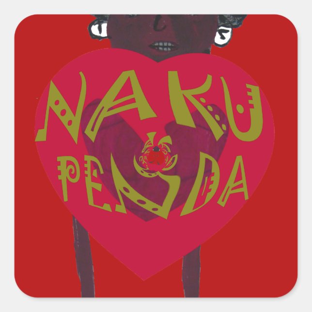  Nakupenda Sana Art Print  Swahili Design Square Sticker (Front)