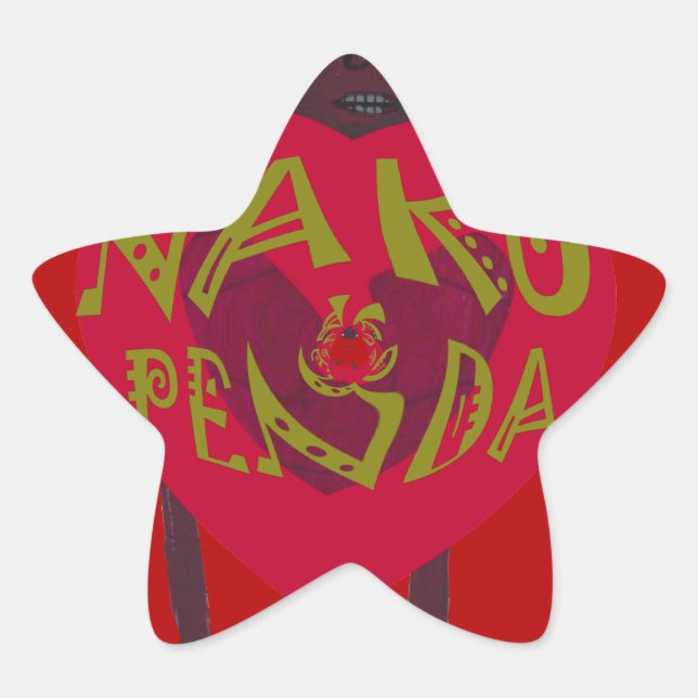  Nakupenda Sana Art Print  Swahili Design Star Sticker (Front)