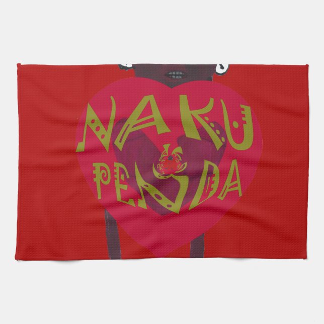  Nakupenda Sana Art Print  Swahili Design Tea Towel (Horizontal)