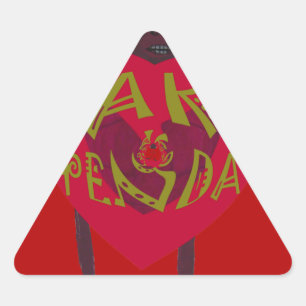  Nakupenda Sana Art Print  Swahili Design Triangle Sticker