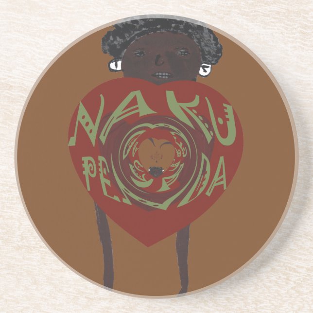 Nakupenda Sana: I Love You in Swahili Coaster (Front)