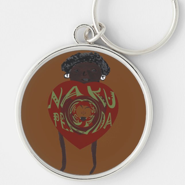 Nakupenda Sana: I Love You in Swahili Key Ring (Front)
