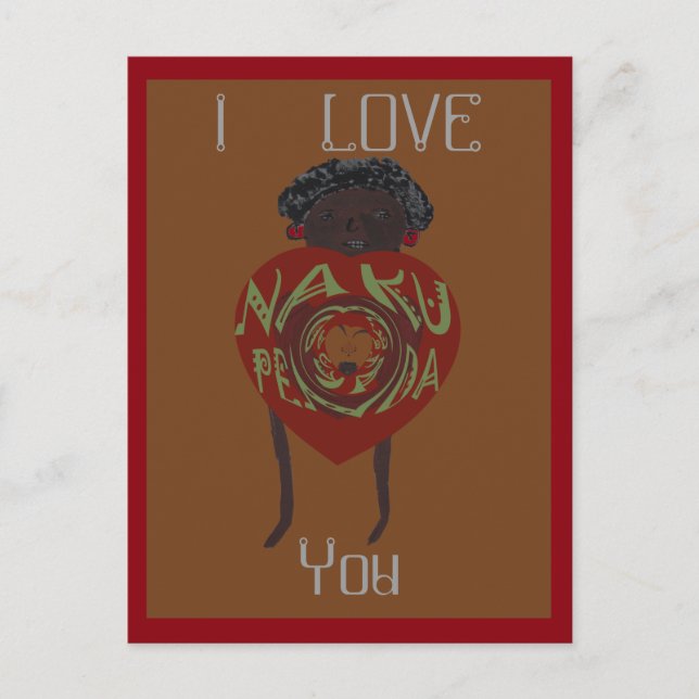 Nakupenda Sana: I Love You in Swahili Postcard (Front)