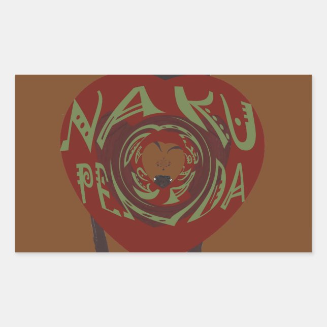 Nakupenda Sana: I Love You in Swahili Rectangular Sticker (Front)