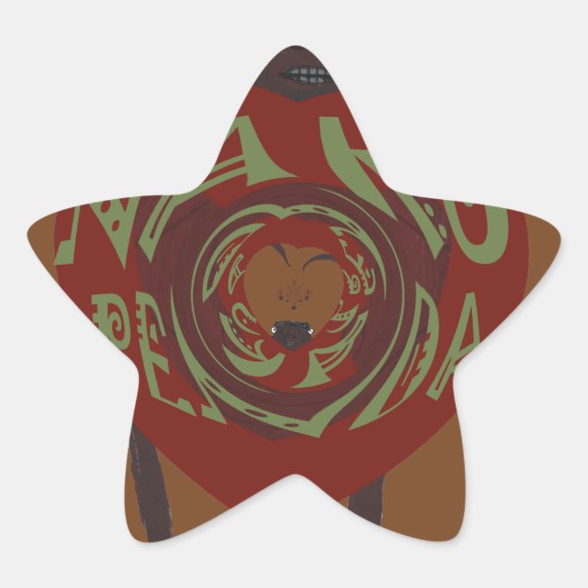 Nakupenda Sana: I Love You in Swahili Star Sticker (Front)