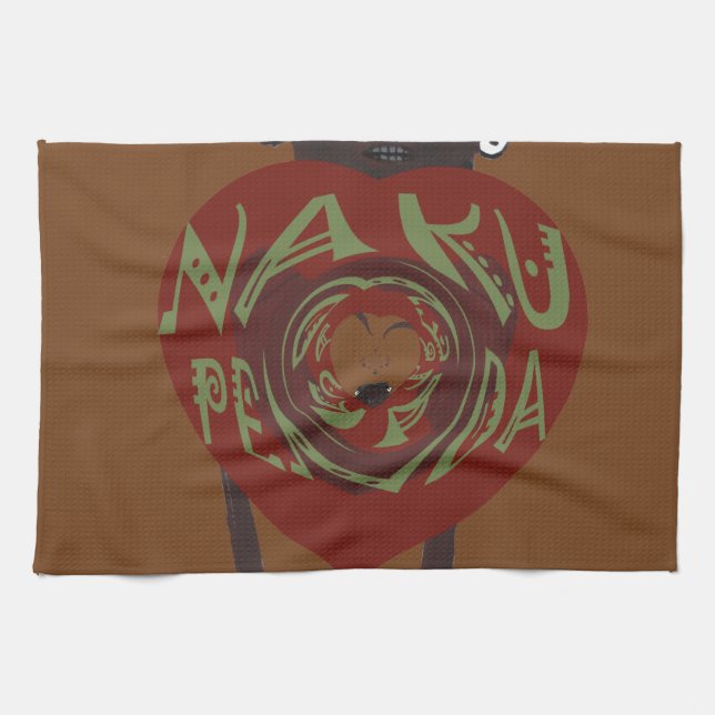 Nakupenda Sana: I Love You in Swahili Tea Towel (Horizontal)