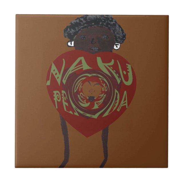 Nakupenda Sana: I Love You in Swahili Tile (Front)