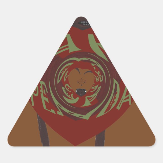 Nakupenda Sana: I Love You in Swahili Triangle Sticker (Front)