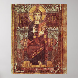 NAL 1203 fol.3 Christ in Majesty, from the Godesca Poster