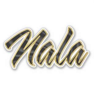 Nala black gold lettering sticker