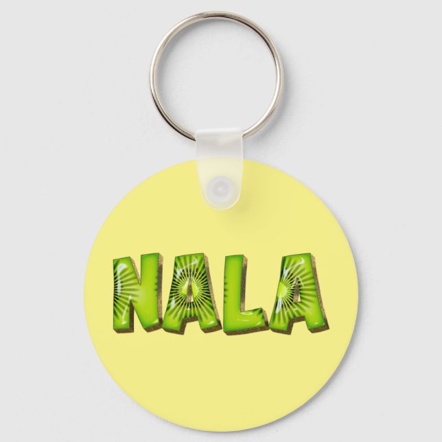 Nala Name Kiwi Design Keychain (Front)