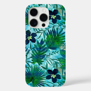 Nalani Hawaiian Tropical Garden Teal  iPhone 16 Pro Case