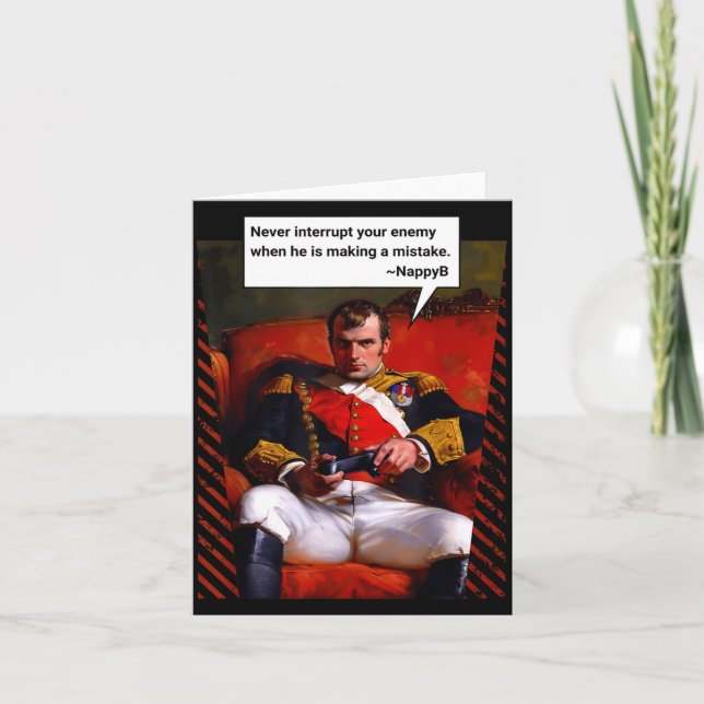 Naleon Bonaparte Gamer Quote - Funny History  Card (Front)