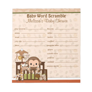 Nali Jungle Monkey Word Scramble NJM 40-pages Notepad