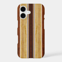 Nalu Hou Faux Koa Wood Surfboard White