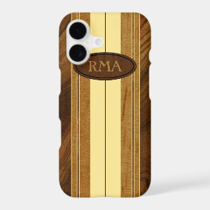 Nalu Mua Faux Koa Wood Monogram Surfboard