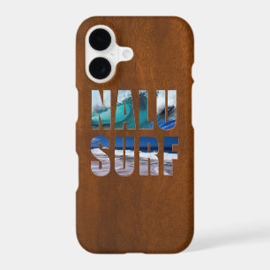 Nalu-Surf Hawaiian Wave Faux Koa Wood Surfboard