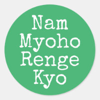 Nam Myoho Renge Kyo Green Buddhism Mantra