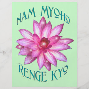 Nam Myoho Renge Kyo with Lotus Flower Design Flyer