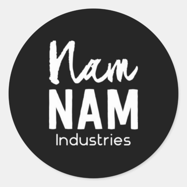 Nam Nam Industries invertert bilde Classic Round Sticker (Front)