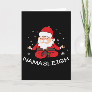 Nama-sleigh Namasleigh Funny Santa Yoga Christmas Card