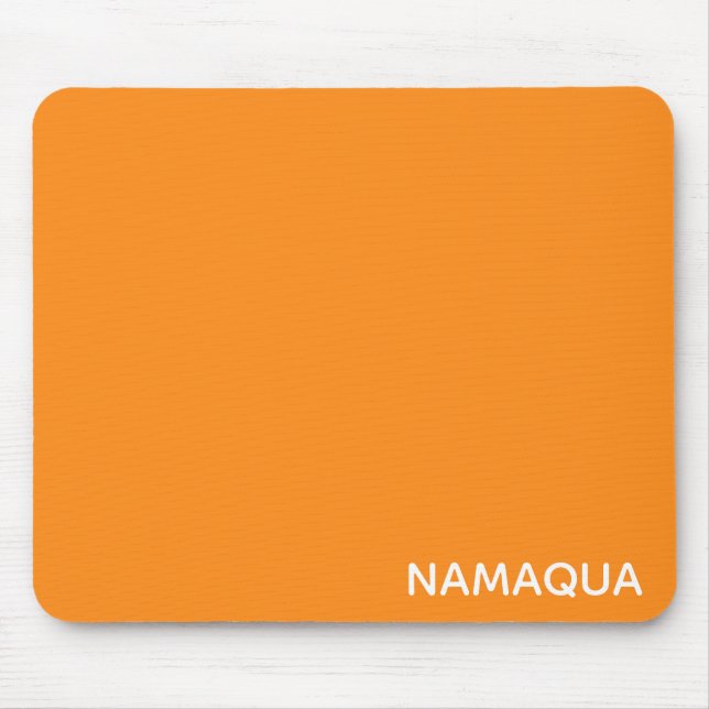 Namaqua orange color name mouse mat (Front)