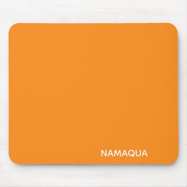 Namaqua orange color name mouse mat (Front)