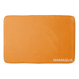 Namaqua orange colour name bath mat