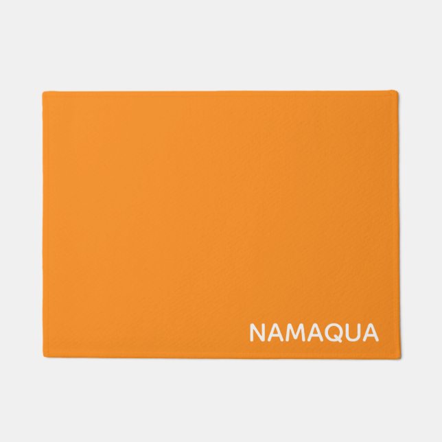 Namaqua orange colour name doormat (Front)