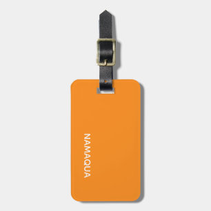 Namaqua orange colour name luggage tag